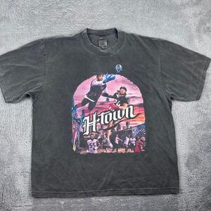 Shaka Wear T-Shirt Mens XL Black Houston Texans H-Town Heavyweight Graphic Tee